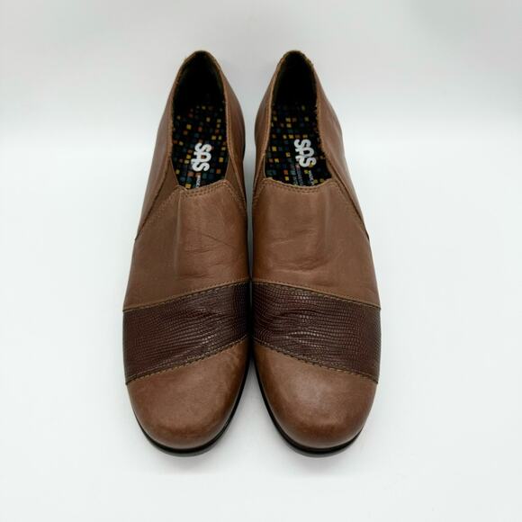 SAS Nora Slip On Comfort Shoe Loafer In Auburn/Lizard Brown 9.5 Office Minimal - Picture 5 of 11